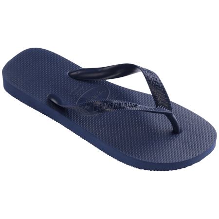 Men's navy flip flop 3/4 side view