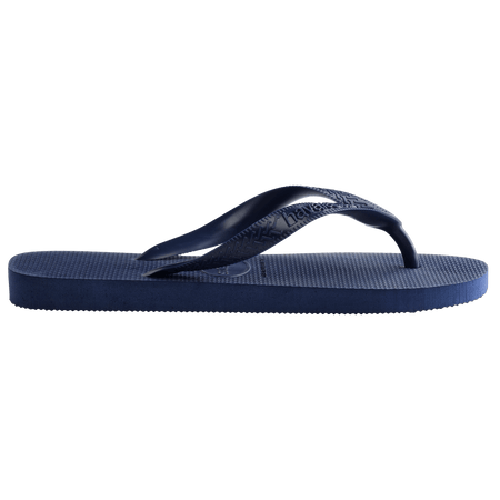 Men's navy flip flop side view