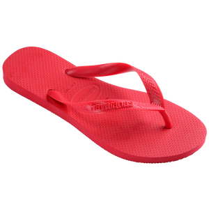 Kids' red flip flops right 3/4 view