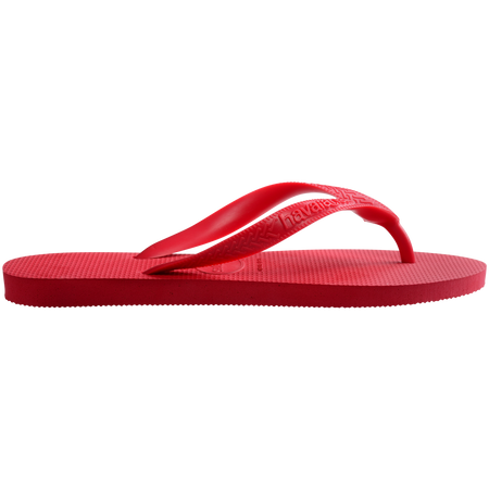 Kids' red flip flops side view