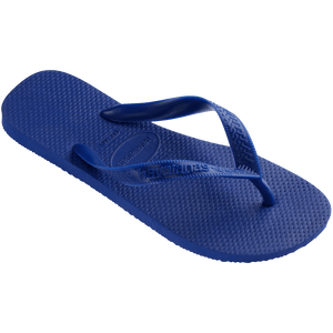 Men's cobalt blue flip flop 3/4 side view