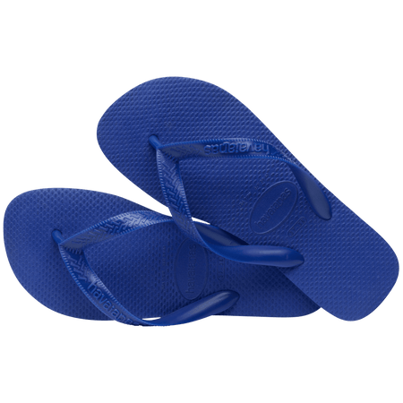 Men's cobalt blue flip flop alternate top view