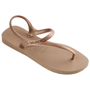 Sand colored sandal 3/4 view