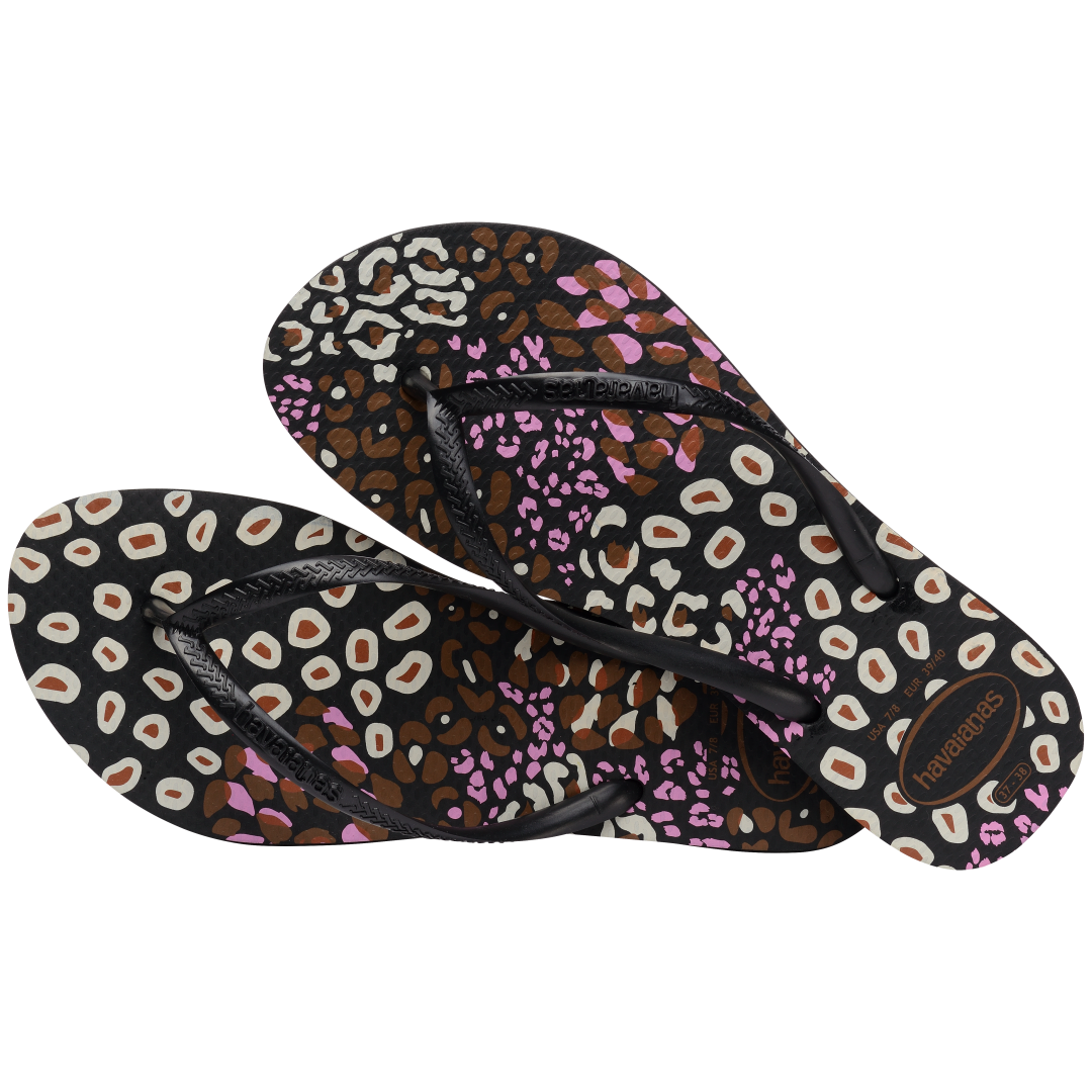 Women's Slim Animal Print Flip Flops