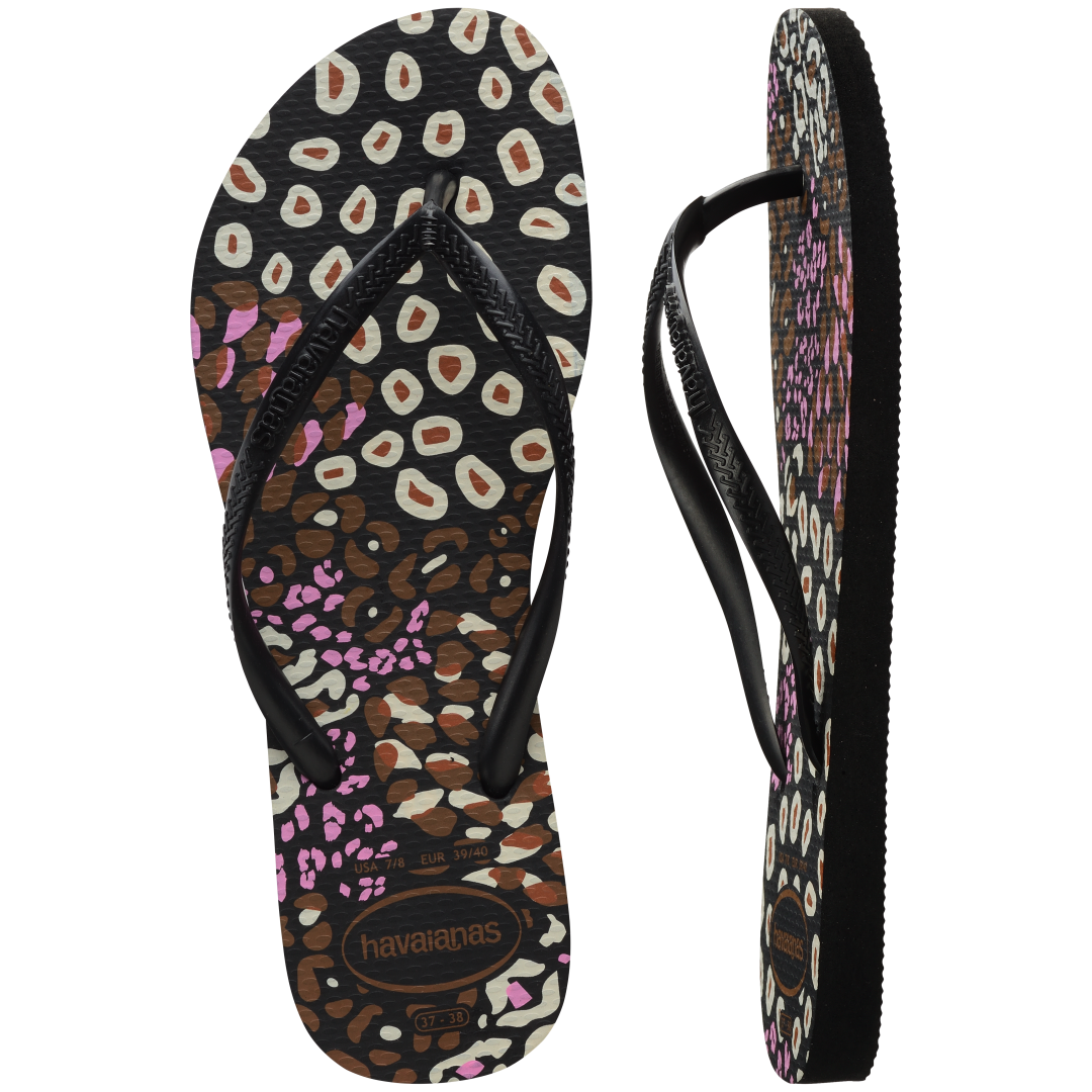 Women's Slim Animal Print Flip Flops