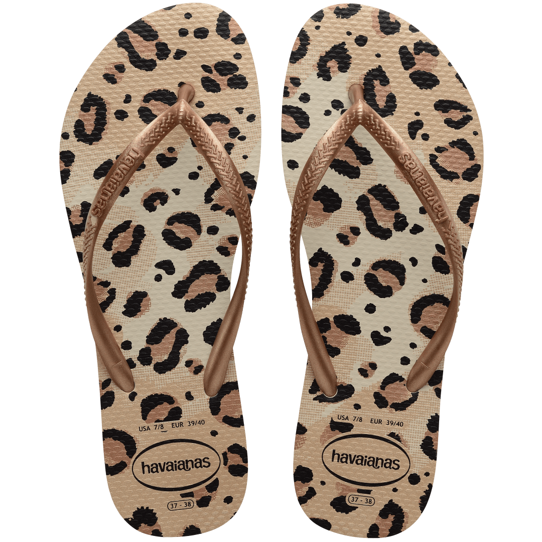 Women's Slim Animal Print Flip Flops