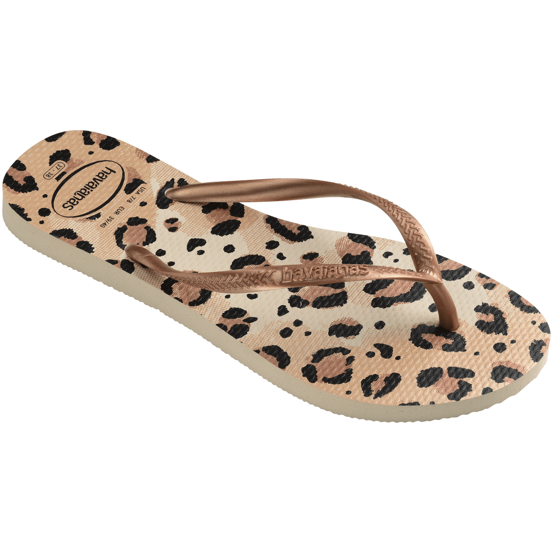 Women's Slim Animal Print Flip Flops