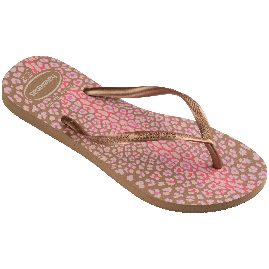 Kids' Slim Animal Print Flip Flops