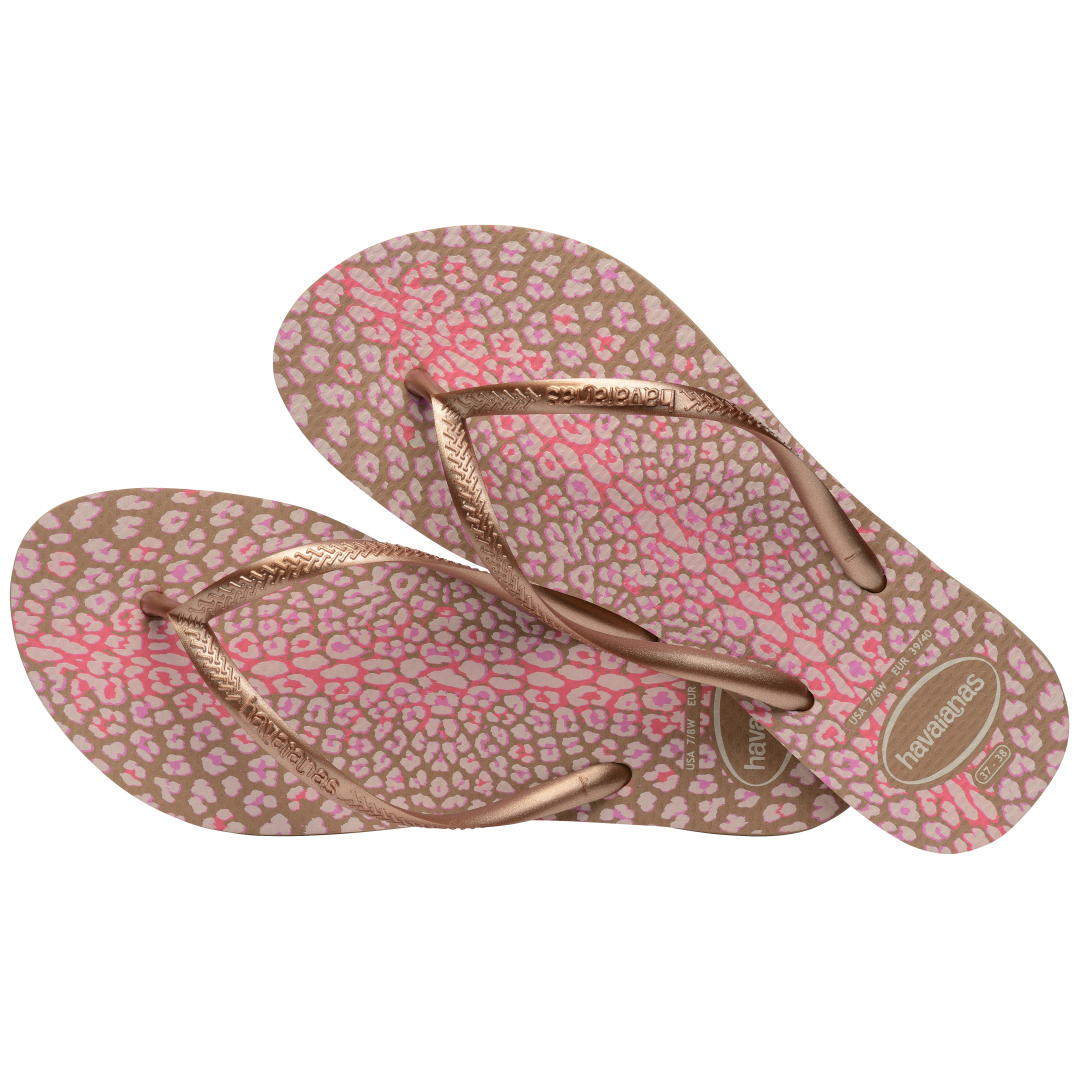 Kids' Slim Animal Print Flip Flops