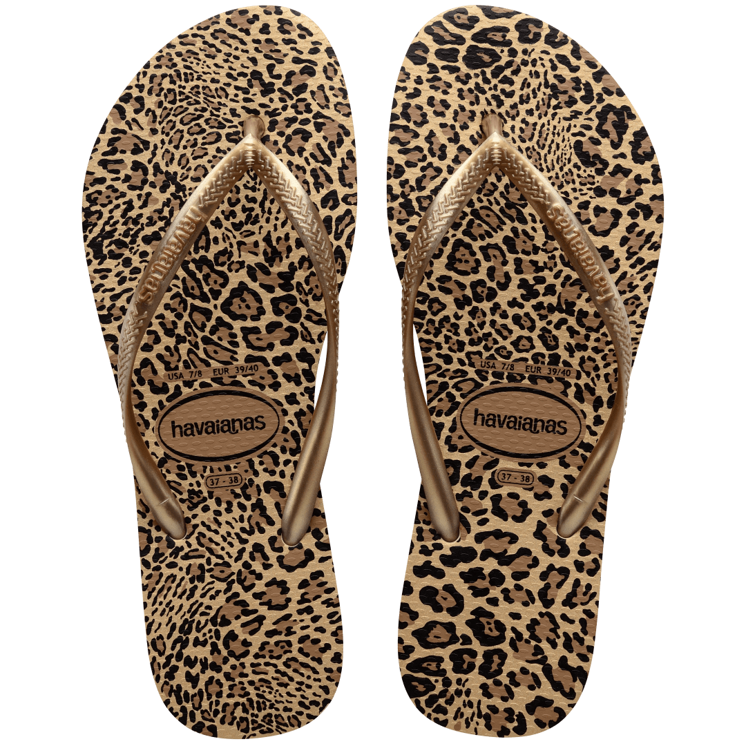 Kids' Slim Animal Print Flip Flops