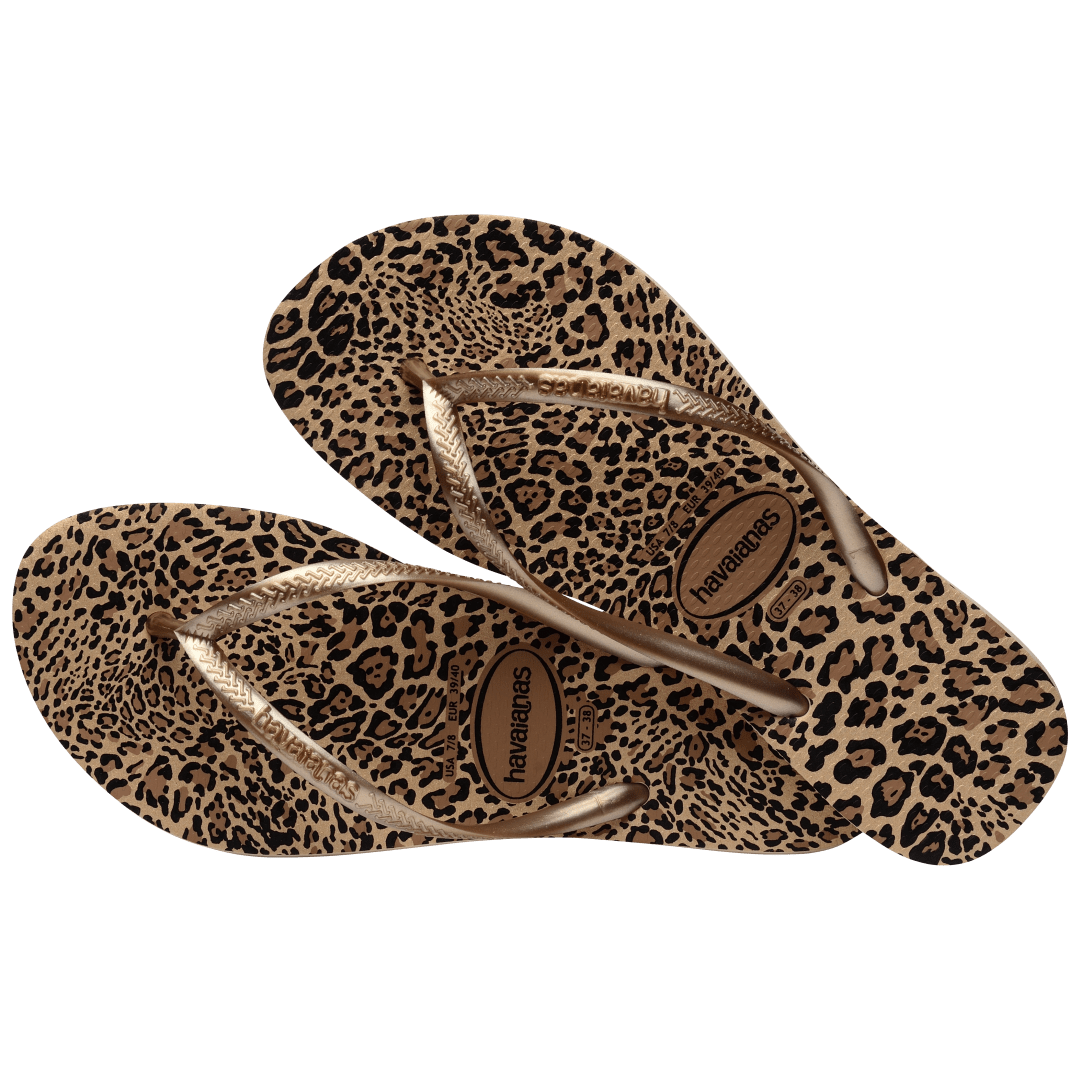 Kids' Slim Animal Print Flip Flops