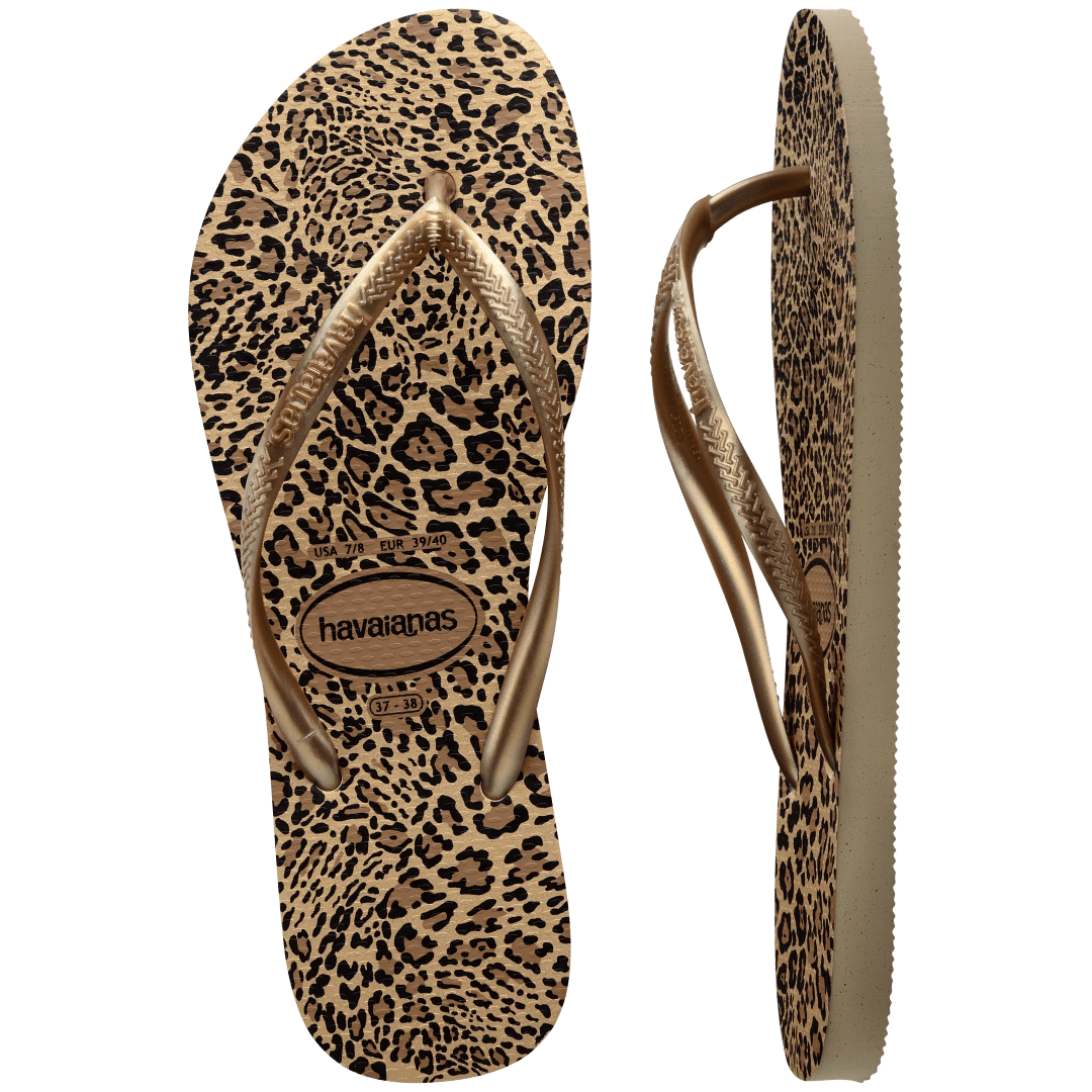 Kids' Slim Animal Print Flip Flops