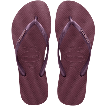 Women's Slim Logo Metallic Flip Flops