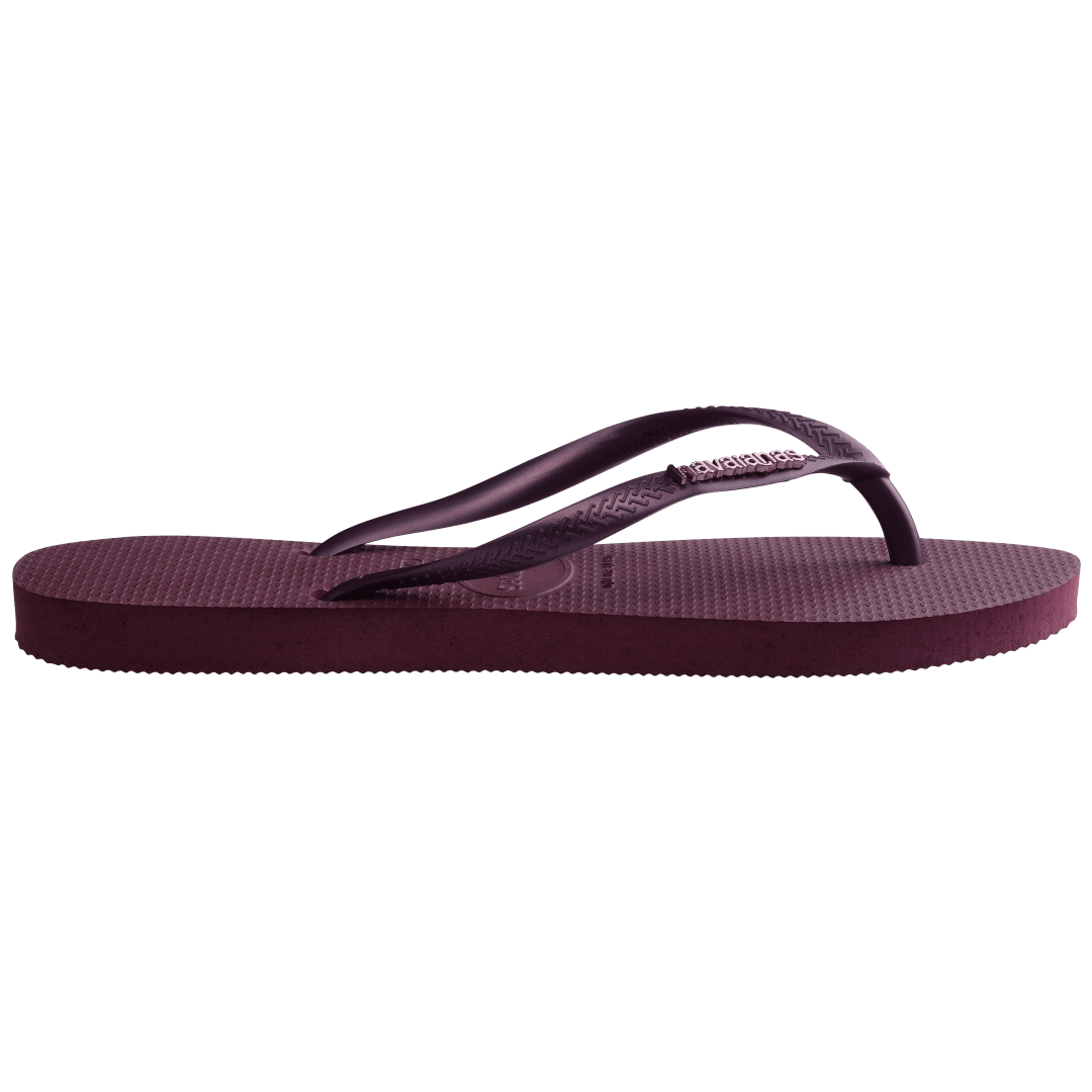 Women's Slim Logo Metallic Flip Flops