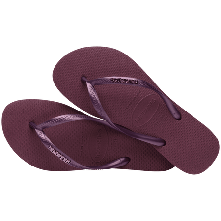 Women's Slim Logo Metallic Flip Flops