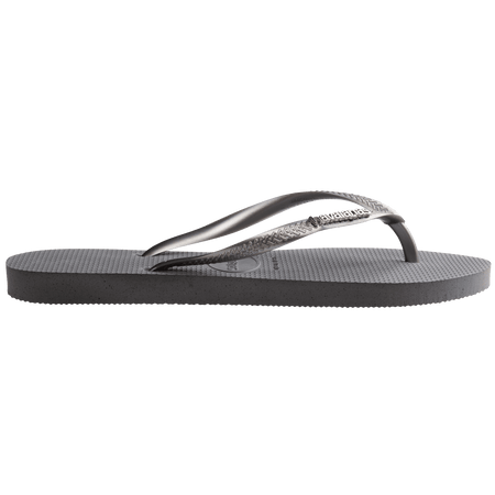 Women's Slim Logo Metallic Flip Flops