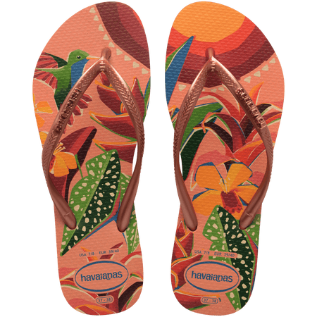 Women's Slim Tropical Flip Flops