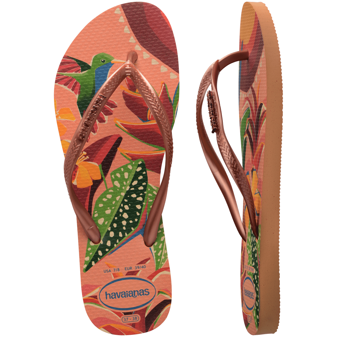 Women's Slim Tropical Flip Flops