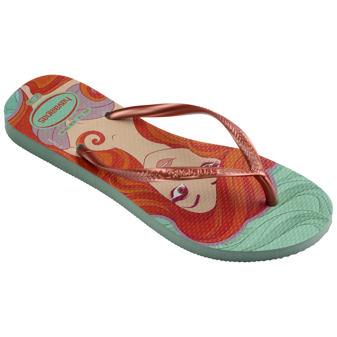 Women's Disney Princess The Little Mermaid Slim Flip Flops