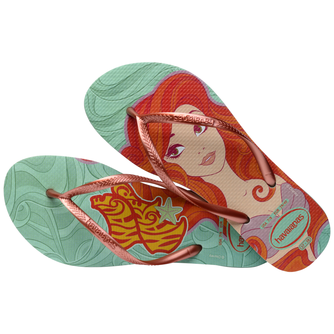 Women's Disney Princess The Little Mermaid Slim Flip Flops