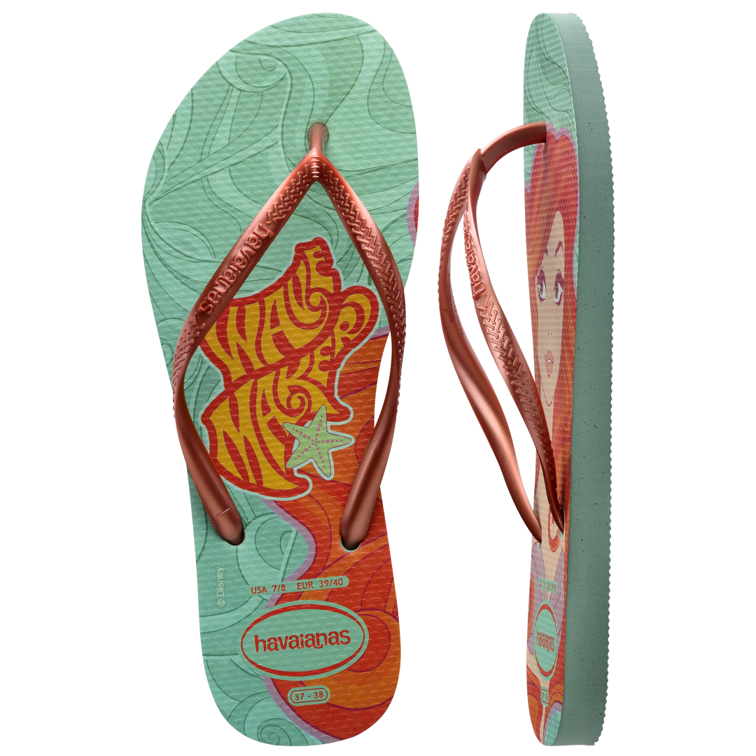 Women's Disney Princess The Little Mermaid Slim Flip Flops