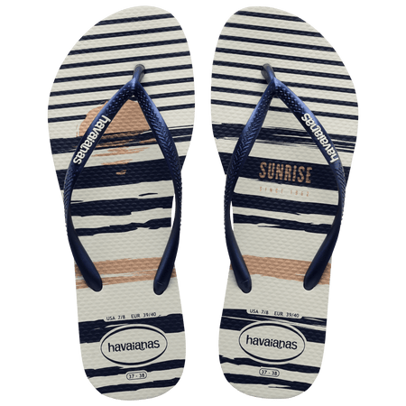 Women's Nautical Slim Nautical Flip Flops