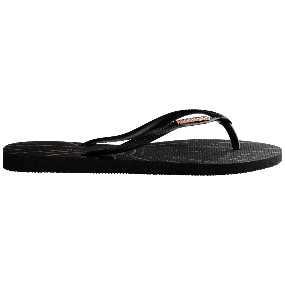 Women's Metallic Print Slim Flip Flop