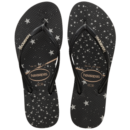 Women's Metallic Print Slim Flip Flop