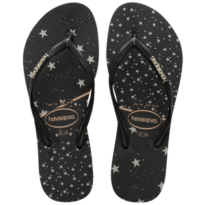 Women's Metallic Print Slim Flip Flop