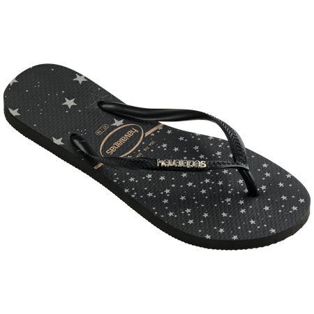 Women's Metallic Print Slim Flip Flop