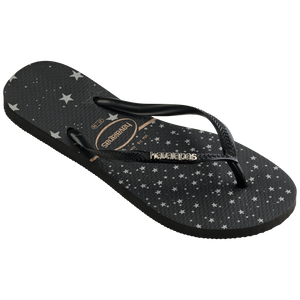 Women's Metallic Print Slim Flip Flop