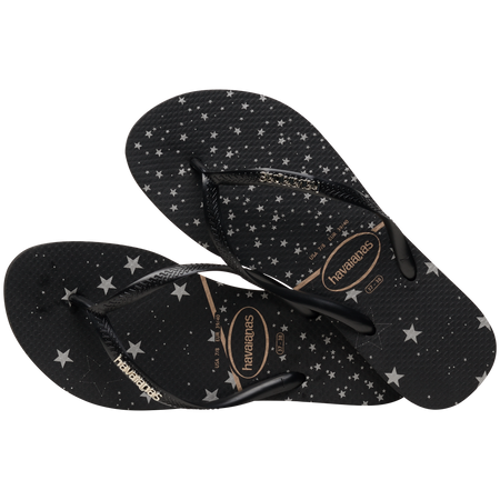 Women's Metallic Print Slim Flip Flop