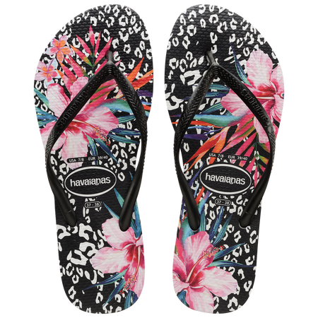 Kids' Slim Animal Print Flip Flops