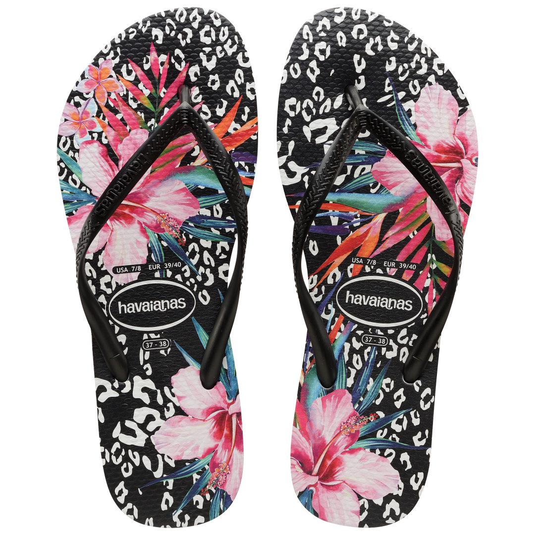 Kids' Slim Animal Print Flip Flops