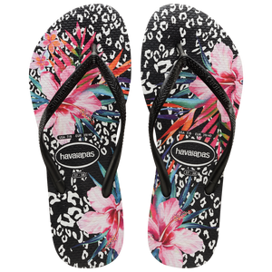 Kids' Slim Animal Print Flip Flops