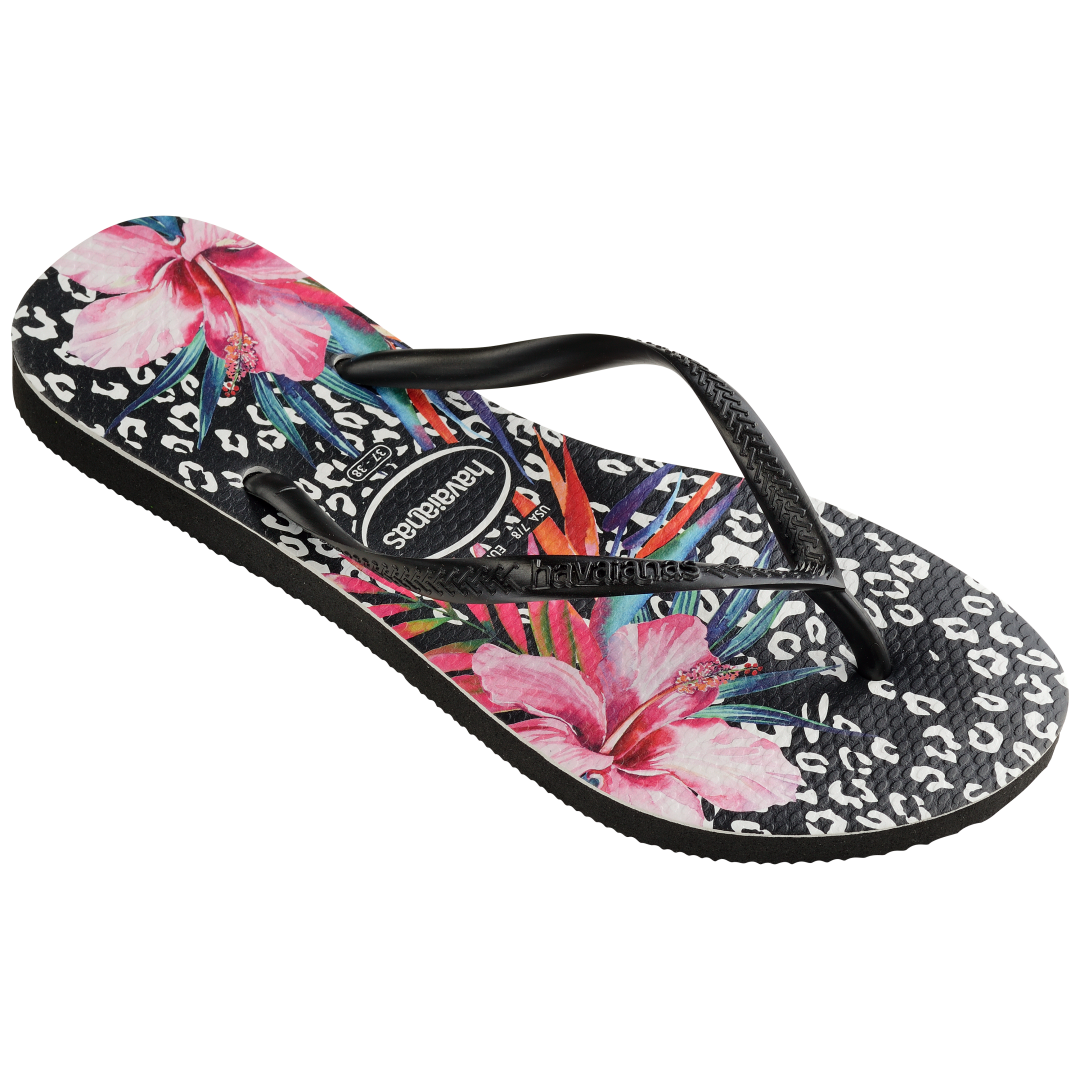 Kids' Slim Animal Print Flip Flops