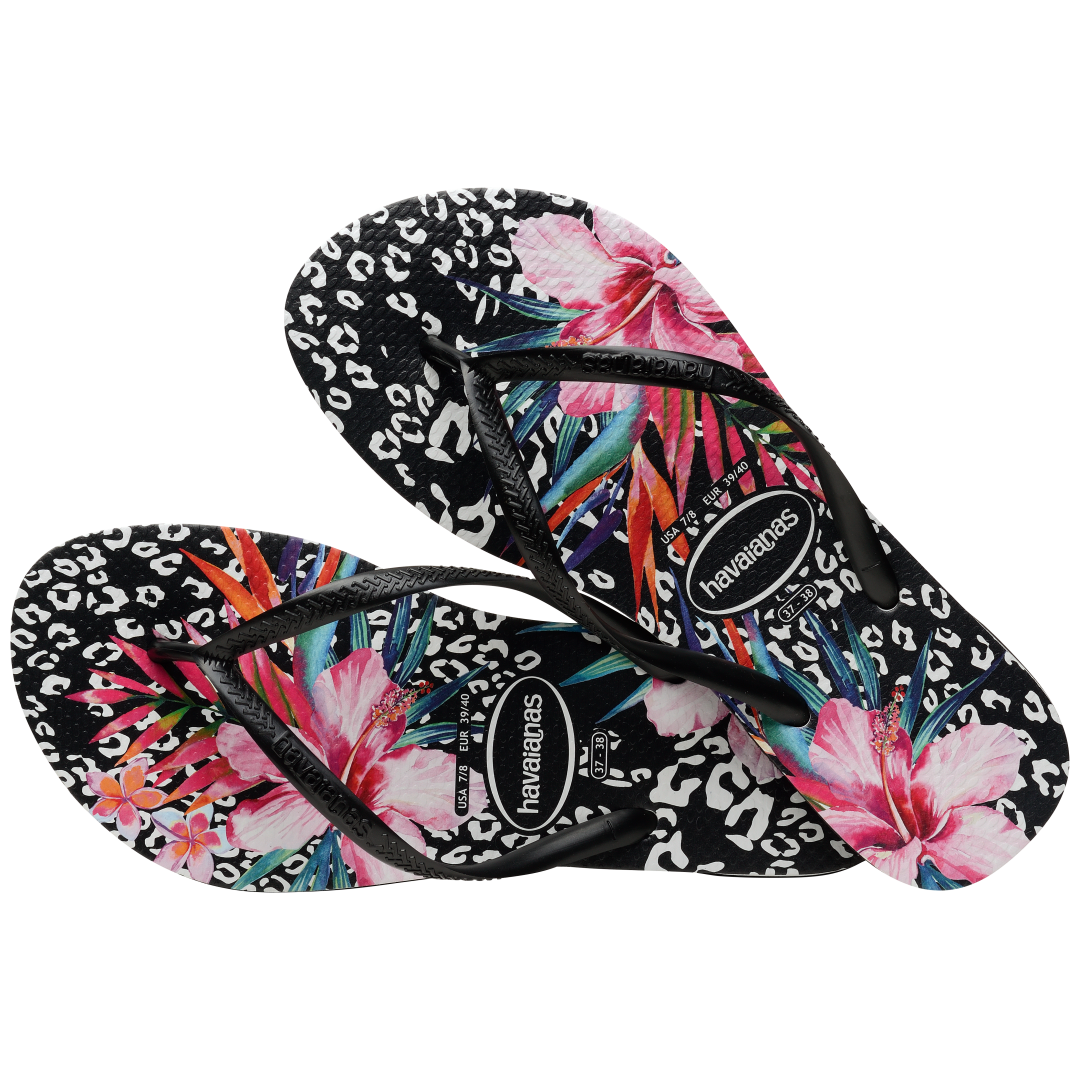 Kids' Slim Animal Print Flip Flops