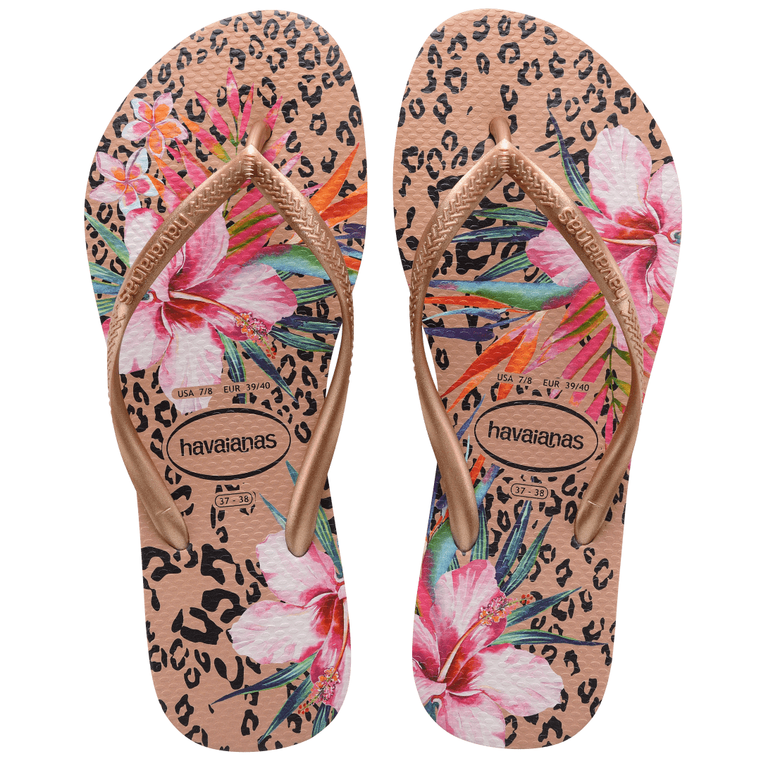 Women's Slim Animal Print Flip Flops