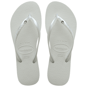 Women's Slim Crystal Flip Flops