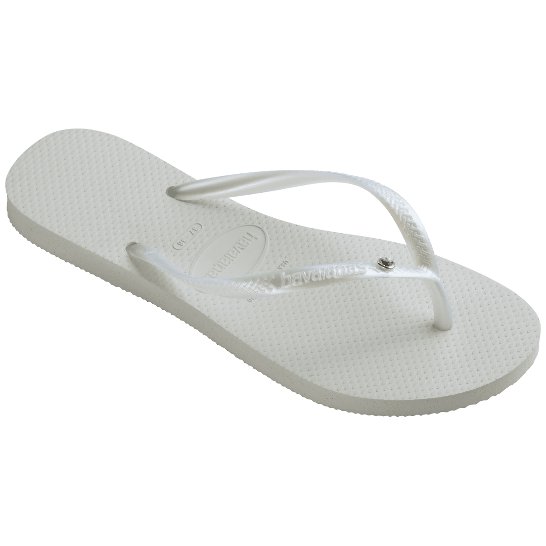 Women's Slim Crystal Flip Flops