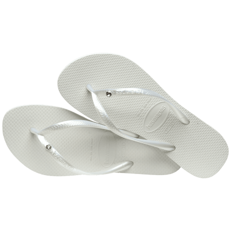 Women's Slim Crystal Flip Flops