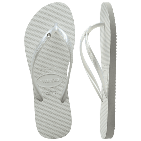 Women's Slim Crystal Flip Flops