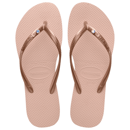 Women's Slim Crystal Flip Flops