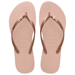 Women's Slim Crystal Flip Flops