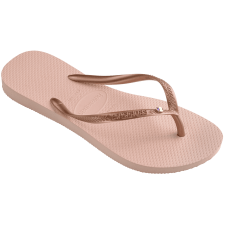 Women's Slim Crystal Flip Flops