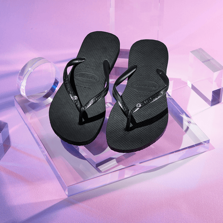 Kids' Slim Crystal Flip Flops