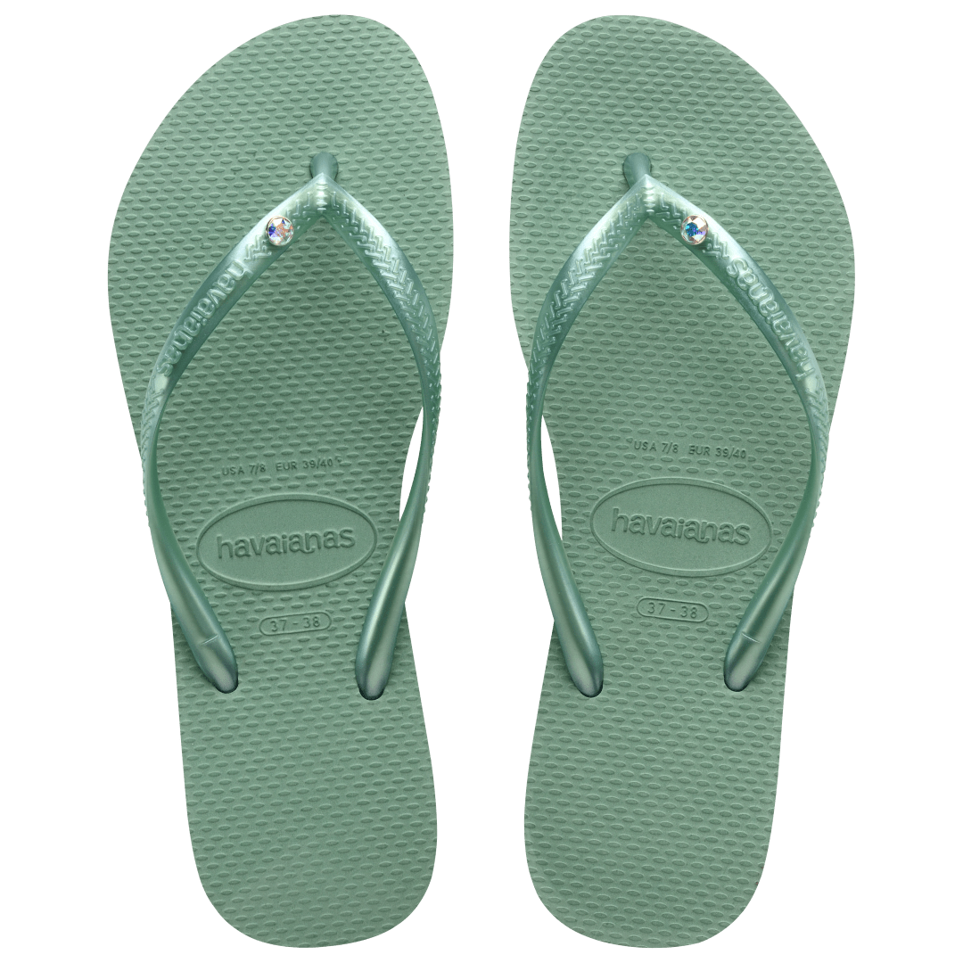 Kids' Slim Crystal Flip Flops