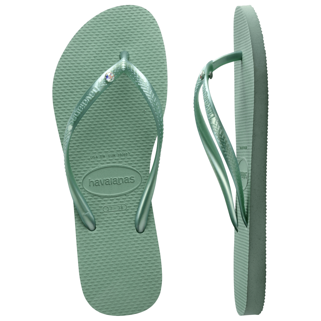 Kids' Slim Crystal Flip Flops