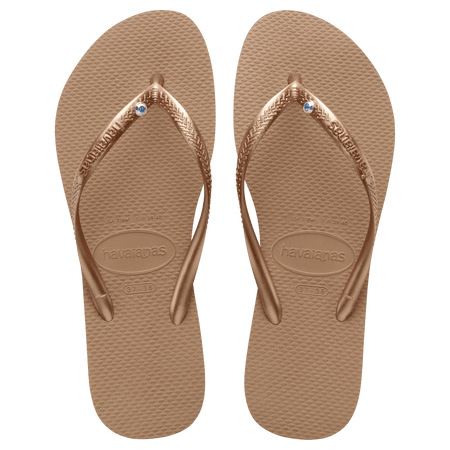 Women's Slim Crystal Flip Flops