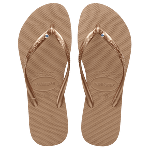 Women's Slim Crystal Flip Flops